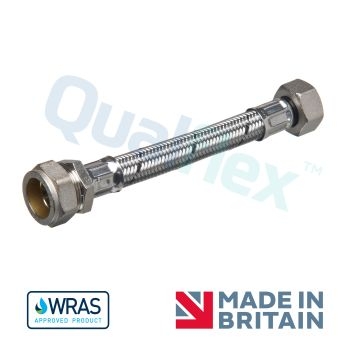 WRAS 3/4" x 15mm x 500mm Flexi Hose BFFTCW-15E500 Image 1