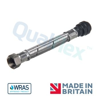 Qualflex WRAS 3/4" x 22mm x 500mm Pushfit Flexi Hose Q10109DG Image 1