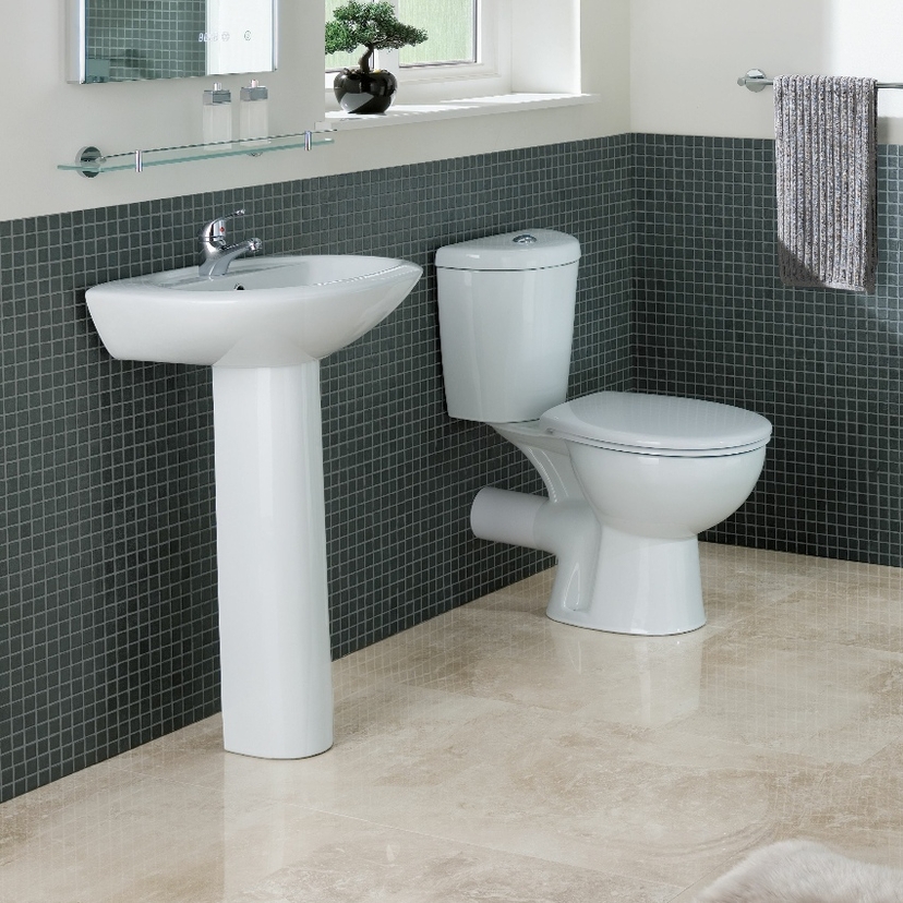 Eastbrook Loire 4 Piece Set inc. 535mm 2TH Basin & Soft Close Seat Image 1