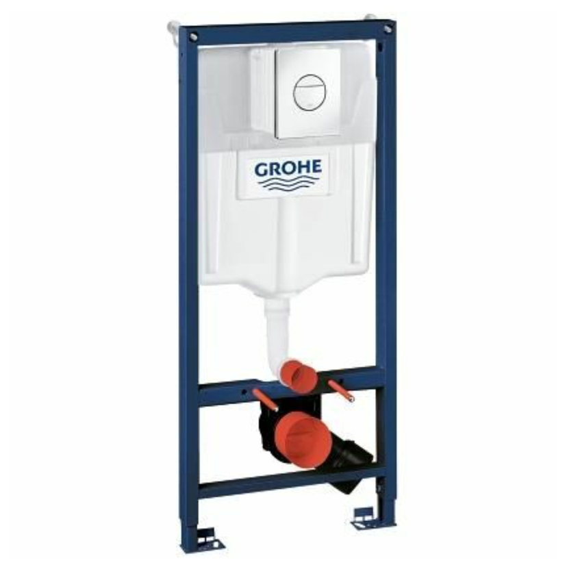 Grohe Rapid SL 3-in-1 WC Frame, Cistern & Nova Flush Plate 1130mm Image 1