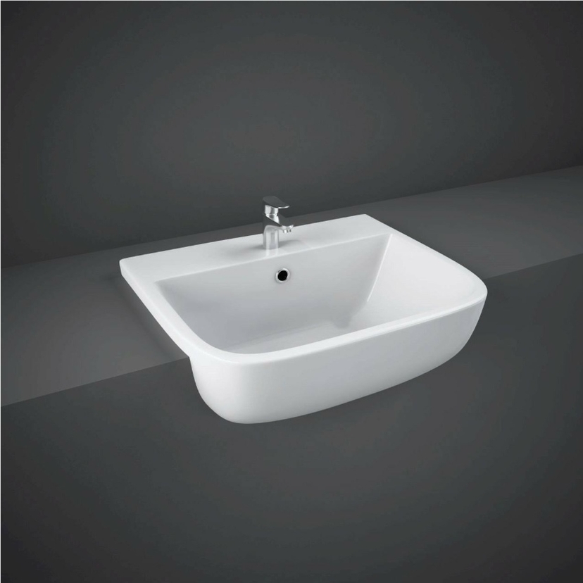 RAK Metropolitan 520mm 1 Tap Hole Semi Recessed Basin METSRBAS1 Image 1