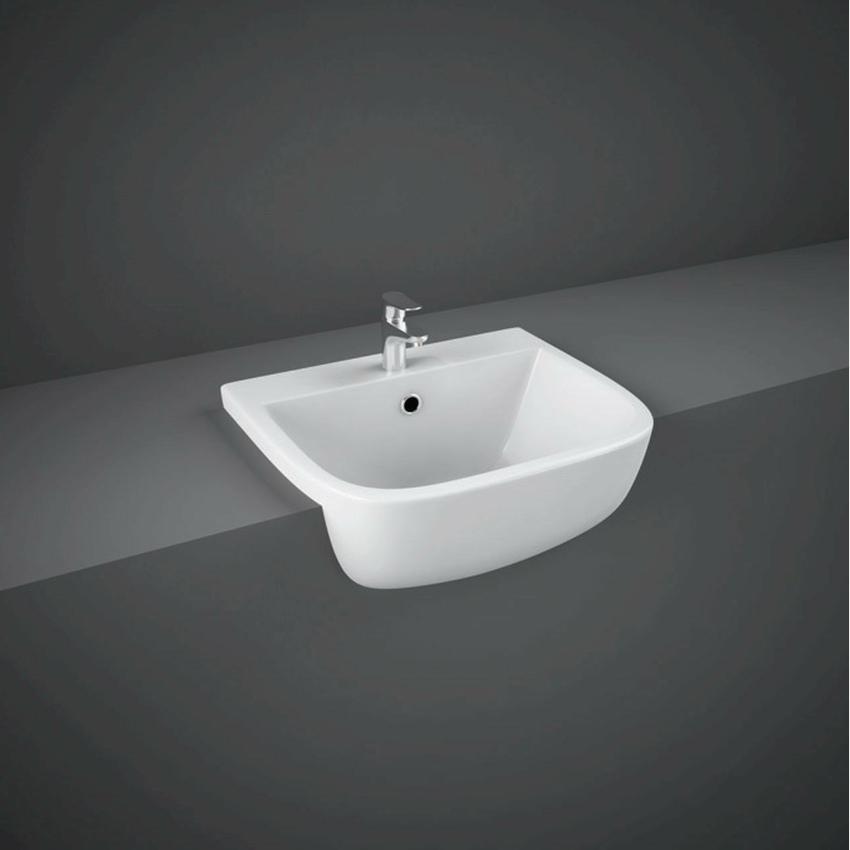 RAK Series 600 520mm 1 Tap Hole Semi Recessed Basin S60052SR1 Image 1