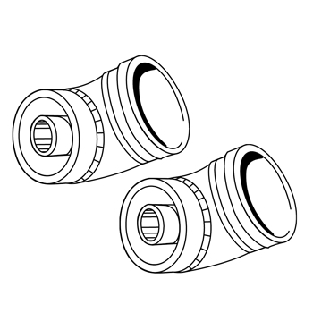 Ideal Plume 45 degree Bends (pair) 203230 Image 1
