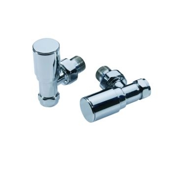 Inta Angled Towel Rail Valves - Chrome (pair) 1025CP Image 1