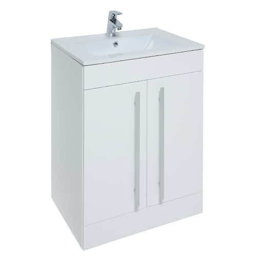 Kartell Purity 600mm Thin Edge Ceramic 1 Tap Hole Basin FUR057PU Image 1