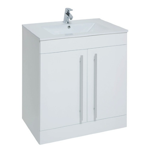 Kartell Purity 800mm 2 Door Floor Standing Unit - White FUR040PU Image 1