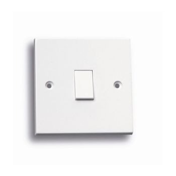 1 Gang 2w Plate Switch S12 Image 1