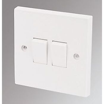 2 Gang 2w Plate Switch S22 Image 1