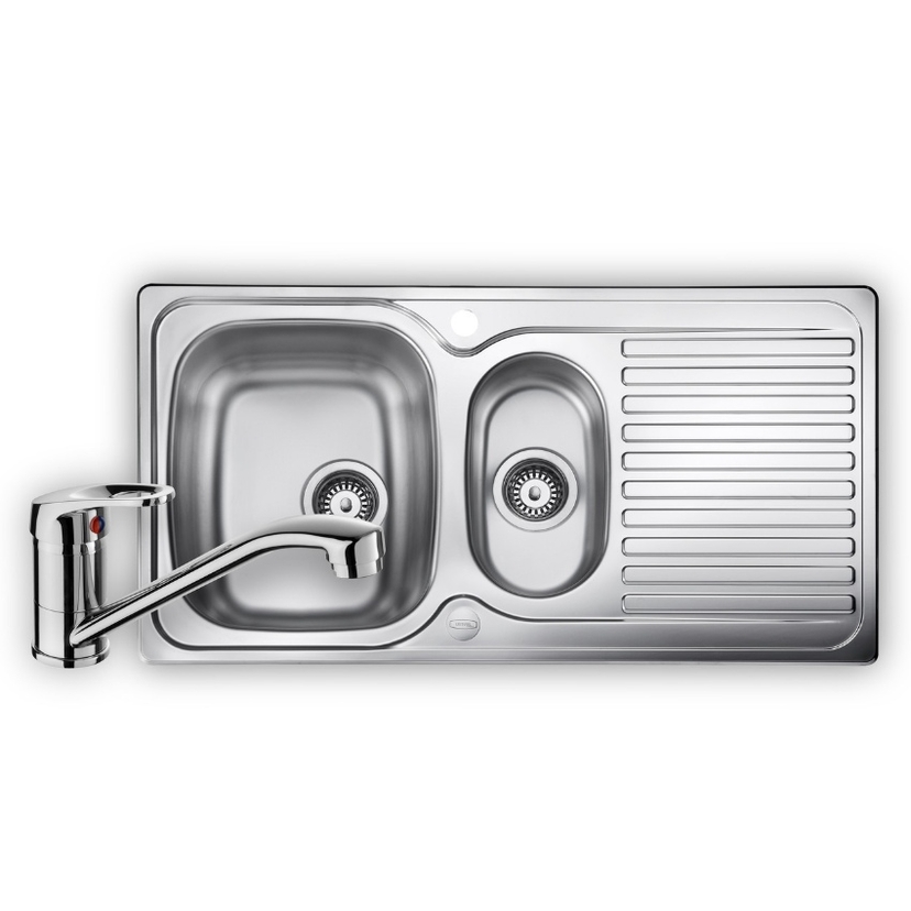 Leisure Linear 950 x 508mm 1.5 Bowl Sink & Tap Pack LR9502 Image 1