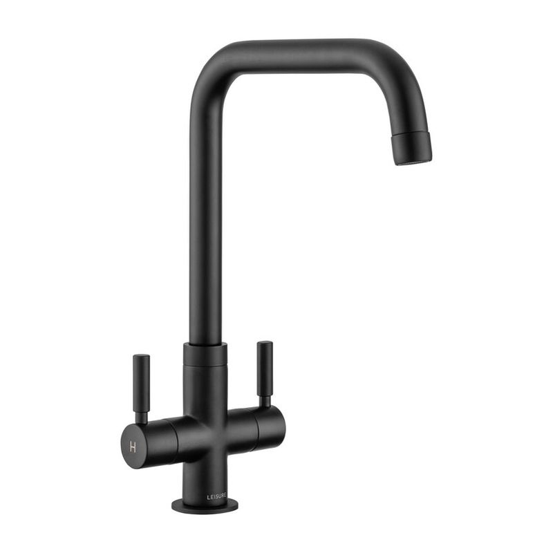 Leisure Aquaform Dual Lever Tap Matt Black TAQFORMMB/-AN Image 1