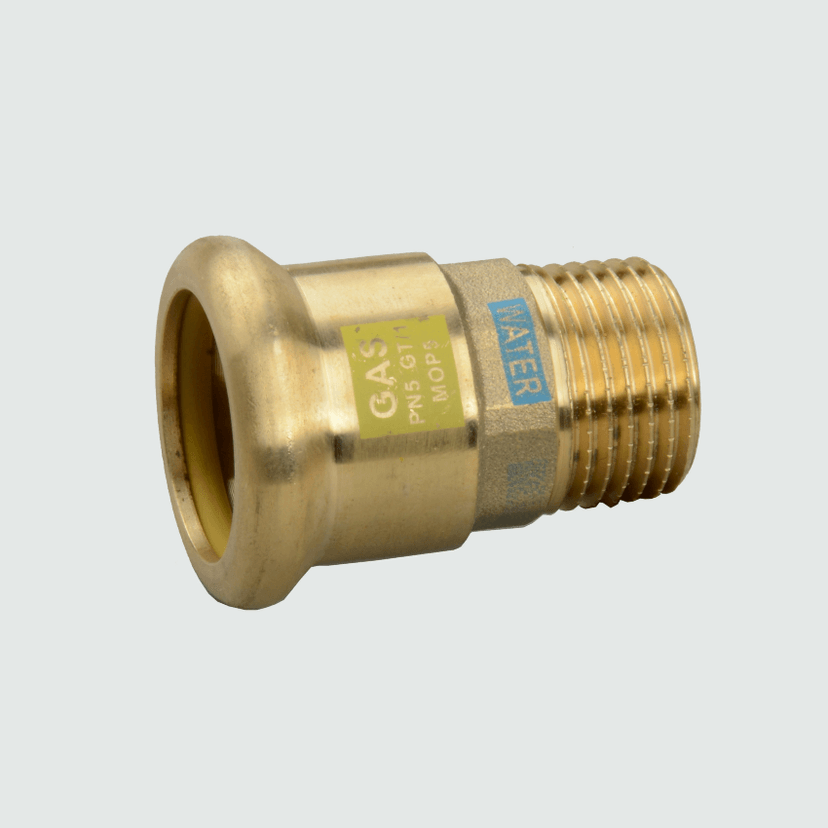 M-Press WaterGas 22mm x 3/4" MI Straight 9901022034 Image 1