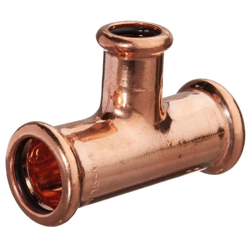 Press M Water 28 x 28 x 15 (br) mm Reducing Tee PFWRT-282815 Image 1
