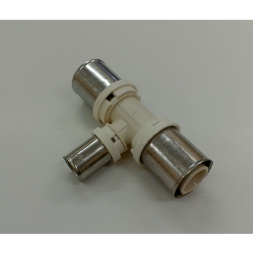 Maincor MLCP Composite Press Reducing Tee 25x20(BR)x25mm CPTR525 Image 1
