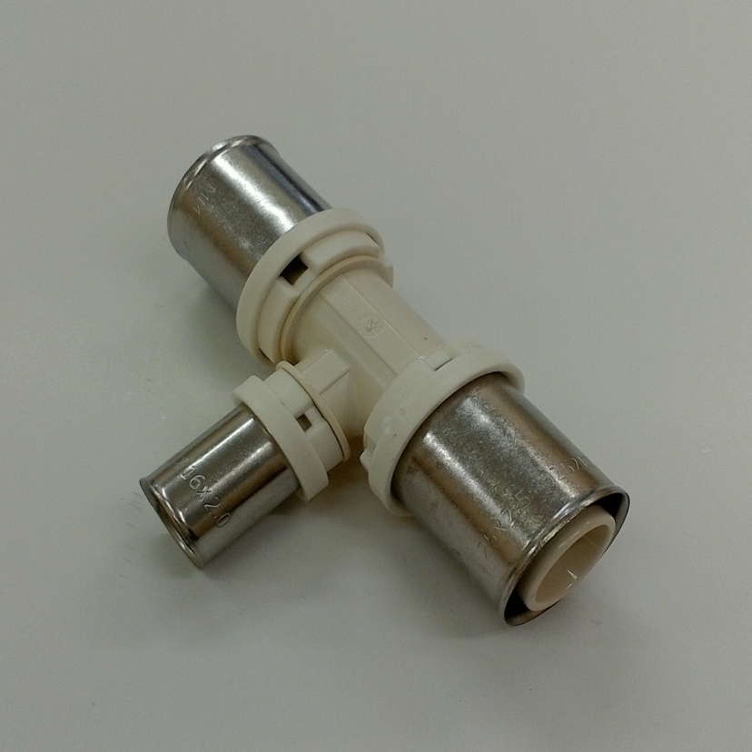 MLCP Composite Press Reducing Tee 25mmx16mm(BR)x25mm CPTR565 Image 1