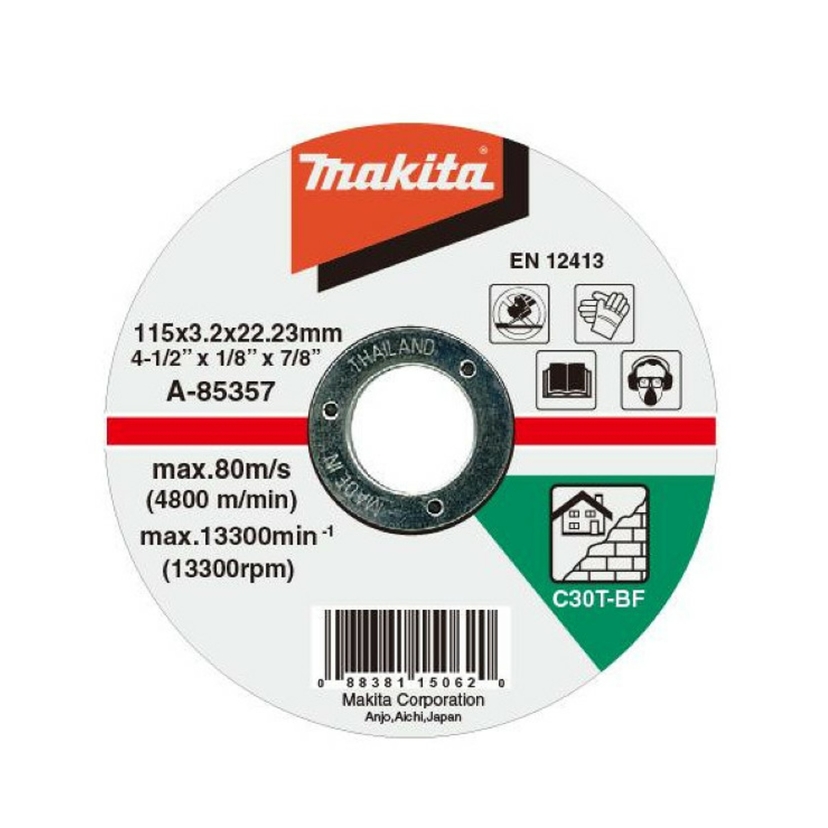 Makita 115mm Grinder Discs Stone/Tile Cutting Disc (Single) A-85357 Image 1