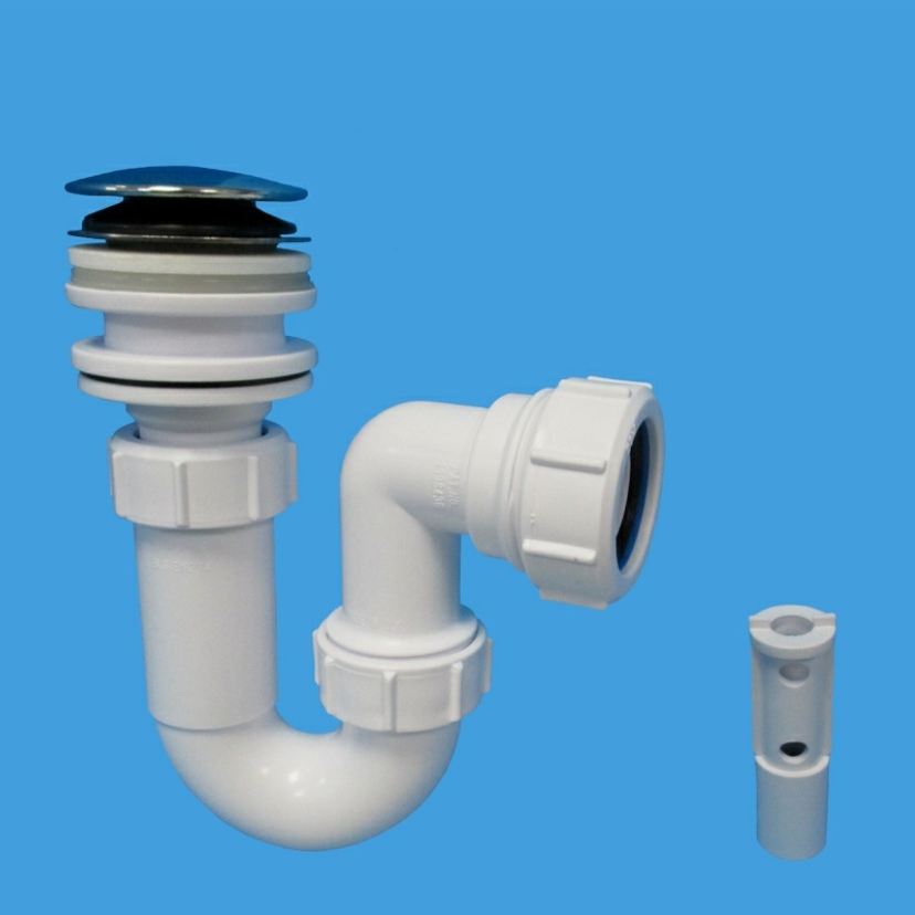 McAlpine 1 1/4" Basin Tubular Trap & Waste BK2 Image 1