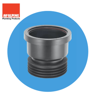 McAlpine 4" Cast x PVC Drain Connector - Black DC1-BL Image 1