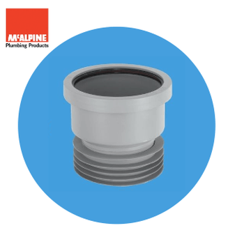 McAlpine 4" Cast x PVC Drain Connector - Grey DC1-GR Image 1
