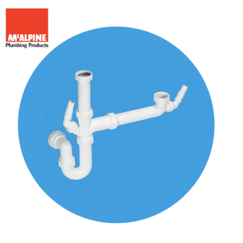 McAlpine 1.5 Bowl Double Spigot Trap SK1A Image 1