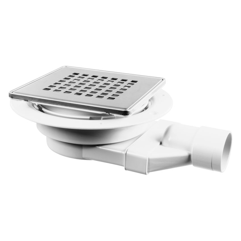 McAlpine Slimline Floor Gully + NRV 2 Pcs SS 150mm Tile VSG52SL-T6SQ-B Image 1