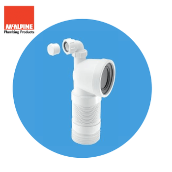 McAlpine Bent Flexible Pan Connector with Boss WC-CON8FV Image 1