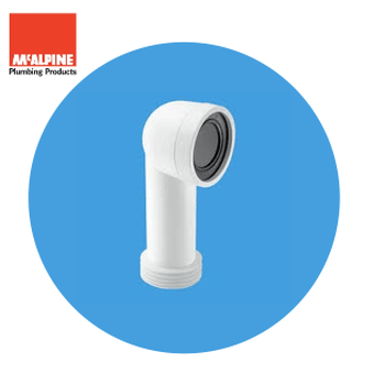 McAlpine 90 degree Bent Adjustable Pan Connector WC-CON8 Image 1