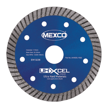 Mexco 115mm Ultra Hard Porcelain Diamond Wheel UHXCEL11522 Image 1