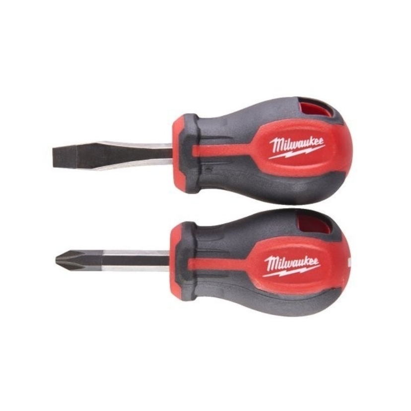 Milwaukee 2 Piece Tri-Lobe Stubby Screwdriver Set 4932471810 Image 1