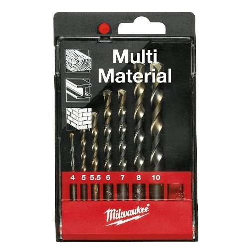 Milwaukee 7 Piece Multi Material Drill Set 4932352836 Image 1