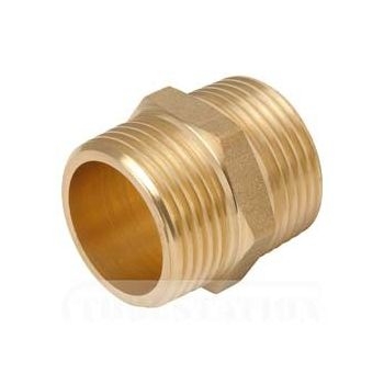 3/4" Brass Hex Nipple BRHN-E Image 1