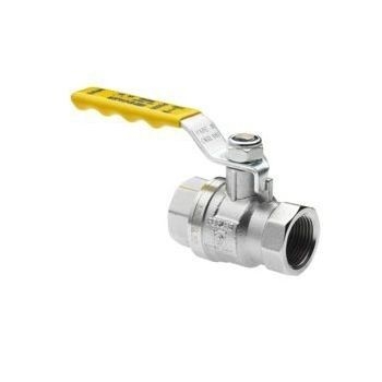 3/4" Lever Valve Yellow FxF BFLBVGAS-E Image 1