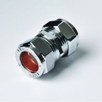 15mm Chrome Compression Straight Coupling CCC-15 Image 1