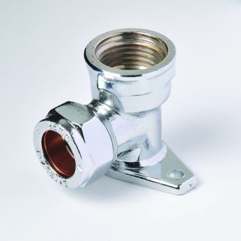 15mm x 1/2" Chrome Compression Back Plate E CCWPE-15D Image 1