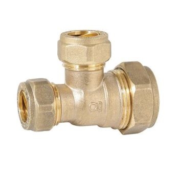 Compression 22mm x 15mm x 15mm Reducing Tee CORT-221515 Image 1