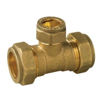 Compression 22mm x 22mm x 15mm Reducing Tee CORT-222215 Image 1