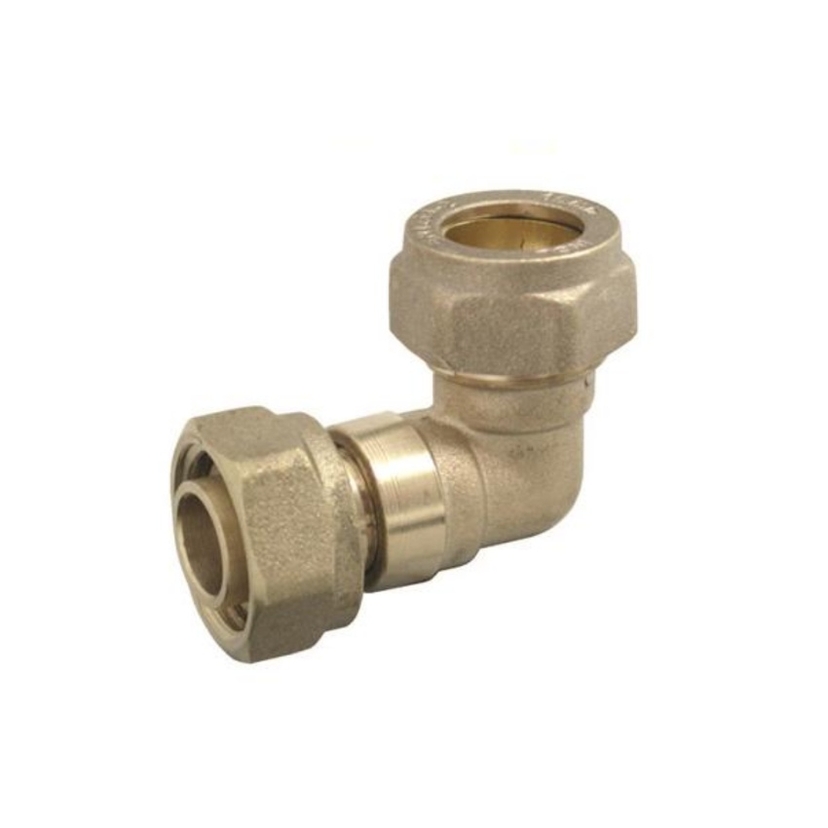 Compression 15mm x 1/2" Bent Tap Connector COBTC-15D Image 1