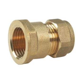 Compression 22mm x 1" Straight Coupling CxFI COSAF-22F Image 1