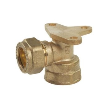 Compression 22mm x 3/4" Wall Plate Elbow COWPE-22E Image 1