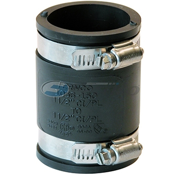 Fernco 1 1/2" CI/PVC Flexible Coupler PRUFSC-H Image 1