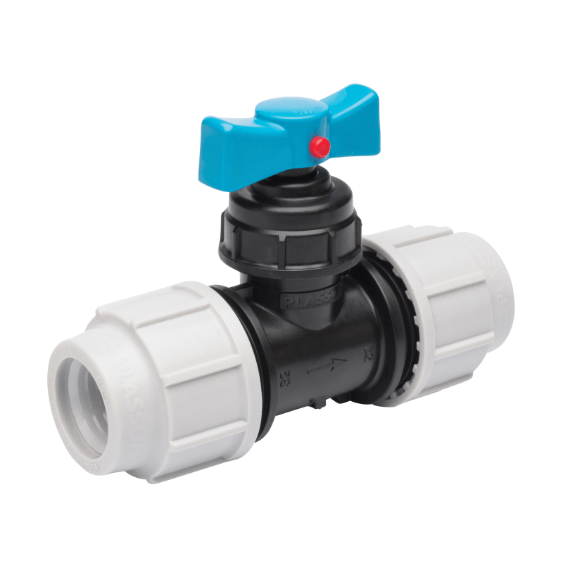 Plasson Stop Tap (PP) 25mm x 25mm PV03407025 Image 1