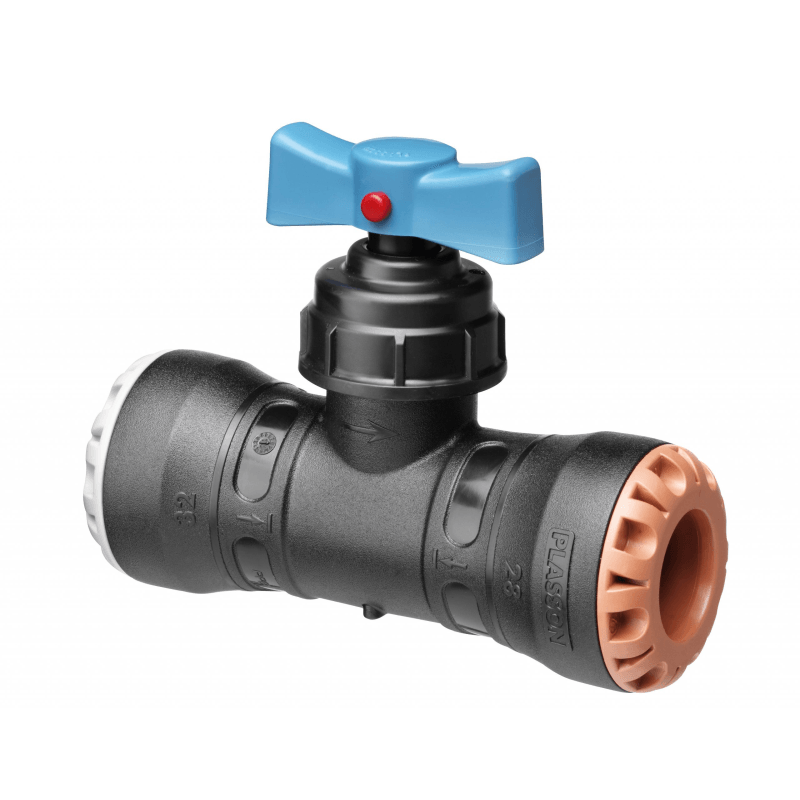 Plasson Pushfit Stop Tap 25mm x 15mm cu/pb/pex PV0341CU025015 Image 1