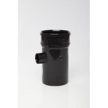 Polypipe 110mm System 2000 Single Socket 32mm Boss Pipe - Black BP421B Image 1