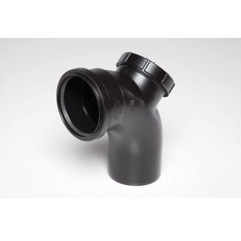 Polypipe Elegance 110mm Access Bend - Black CISB413B Image 1
