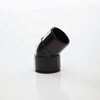 Polypipe 32mm System 2000 45 degree Spigot - Black MU105B Image 1