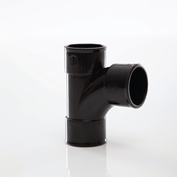 Polypipe 32mm System 2000 Swept Tee - Black MU116B Image 1