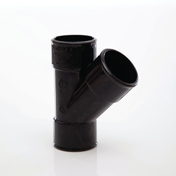 Polypipe 32mm System 2000 45 degree Branch - Black MU117B Image 1