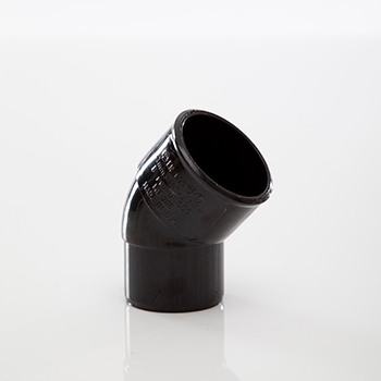 Polypipe 40mm System 2000 45 degree Spigot - Black MU205B Image 1