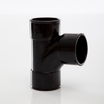 Polypipe 40mm System 2000 Swept Tee - Black MU216B Image 1