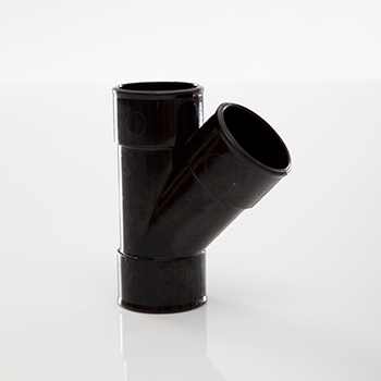 Polypipe 40mm System 2000 45 degree Branch - Black MU217B Image 1