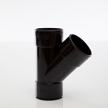 Polypipe 50mm System 2000 45 degree Branch - Black MU317B Image 1